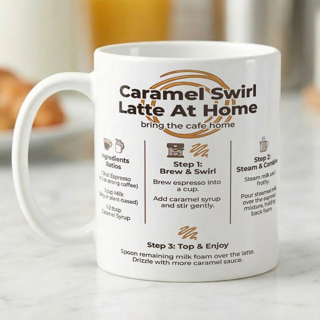 Caramel Latte Recipe, Cafe At Home Steps Kaffeetasse (Von Creator hochgeladen)
