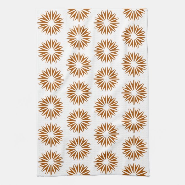 Caramel Modern Sunburgs Geschirrtuch (Vertikal)