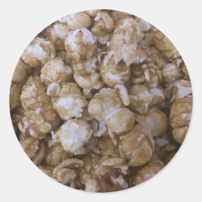 Caramel Pop Corn Runder Aufkleber (Vorderseite)