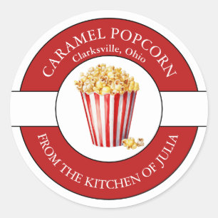 Caramel Popcorn Étiquette