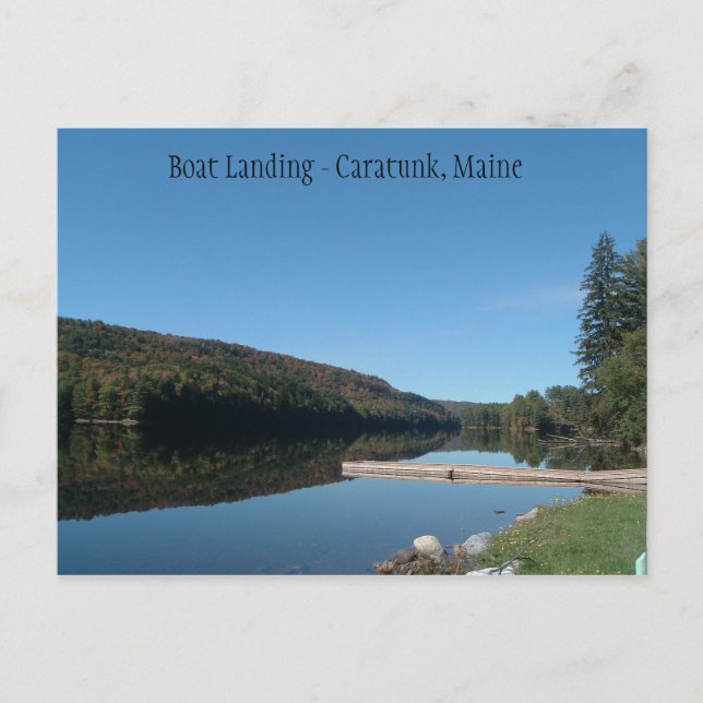 Caratunk, Maine - Bootsanlandung auf dem Kennebec Postkarte (Vorderseite)
