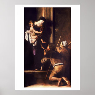 Caravaggio 1604-1606 Madonna & Child di Loreto Poster