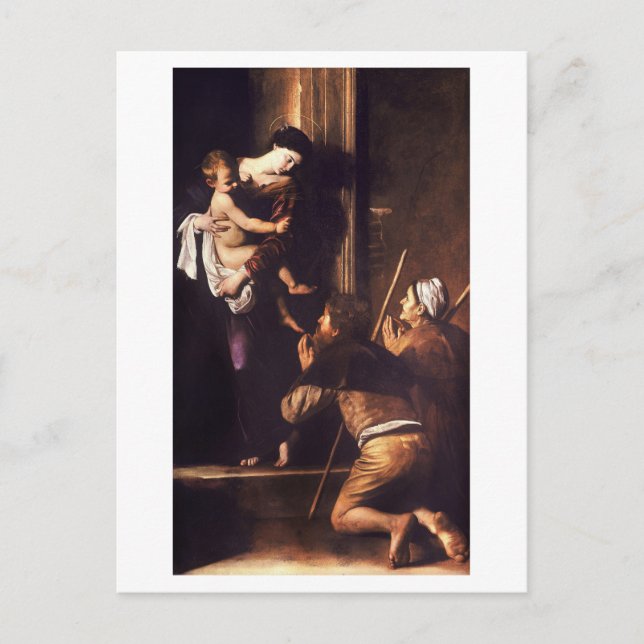 Caravaggio 1604-1606 Madonna & Child di Loreto Postkarte (Vorderseite)