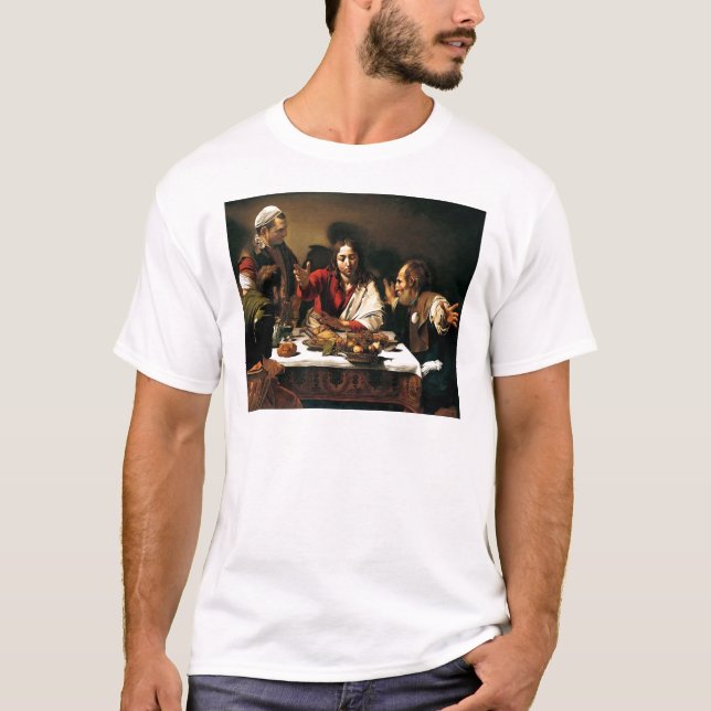 Caravaggio - Abendessen bei Emmaus - klassische T-Shirt (Vorderseite)