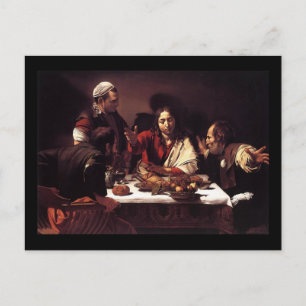 Caravaggio Abendmahl in Emmaus Postkarte