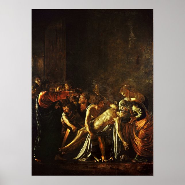 Caravaggio - Anbau von Lazarus 1609 Poster (Vorne)