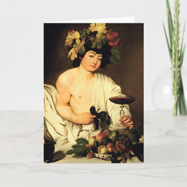 Caravaggio Bacchus-Gruß-Karte Karte (Vorderseite)