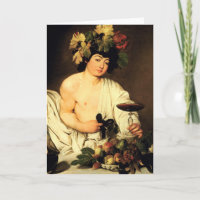 Caravaggio Bacchus-Gruß-Karte