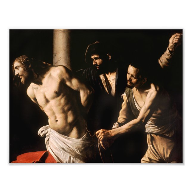 Caravaggio - Christus an der Säule Fotodruck (Vorne)