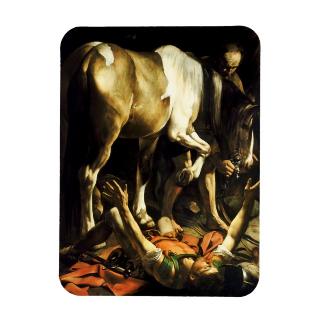 Caravaggio Conversion de Saint Paul Magnet (Vertical)