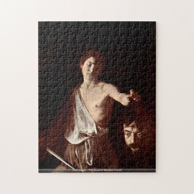 Caravaggio - der Kopf von Medusa Tondo Puzzlespiel (Vertikal)