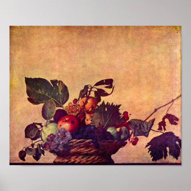 Caravaggio - Der Obstkorb Poster (Vorne)