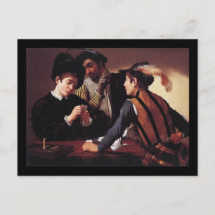 Caravaggio Die Falschspieler Postkarte