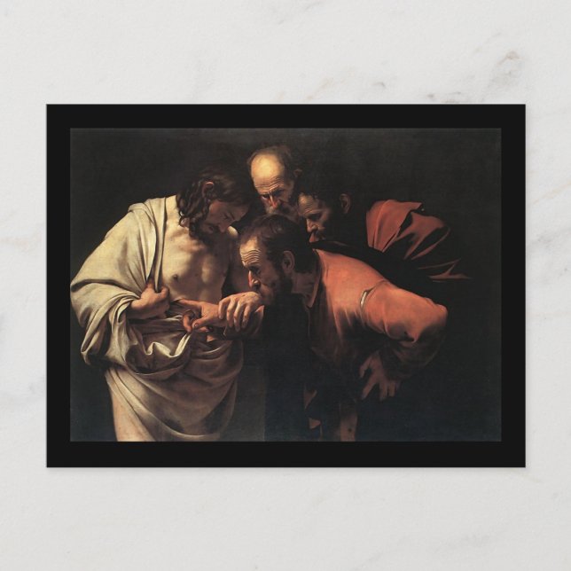 Caravaggio Die Instabilität des Heiligen Thomas Postkarte (Vorderseite)