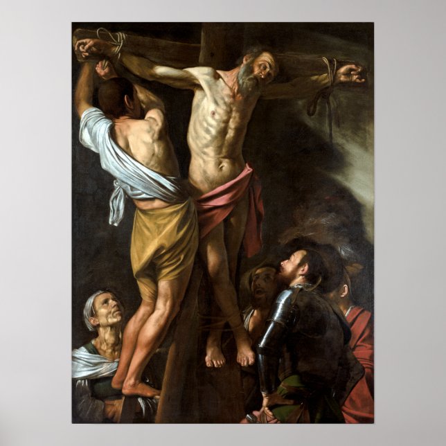 Caravaggio Die Kreuzigung des Heiligen Andreas Poster (Vorne)