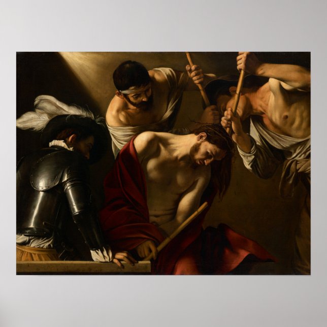 Caravaggio - Die Krönung mit den Garnen Poster (Vorne)