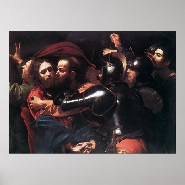Caravaggio Einnahme von Christus Poster (Vorne)