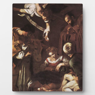 Caravaggio -Geburt Christi mit dem Hl. Franziskus Fotoplatte