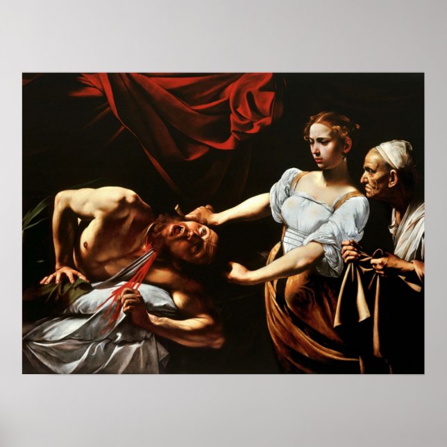 Caravaggio Judith Beheading Holofernes 1599 Poster (Vorne)