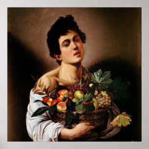 Caravaggio "Junge mit einem Korb voller Früchte" Poster