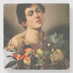 Caravaggio - Junge mit Obstkorb Steinuntersetzer