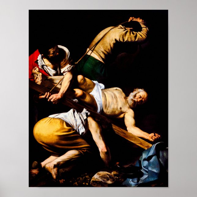 Caravaggio: Kreuzigung des Heiligen Peter Poster (Vorne)