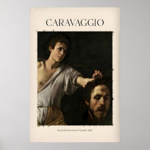 Caravaggio Kunstprint - David mit dem Kopf von Poster