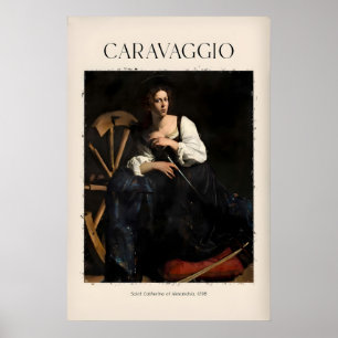 Caravaggio Kunstprint - Heilige Katharina von Poster