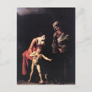 Caravaggio - Madonna und Kind mit St. Anne Postkarte