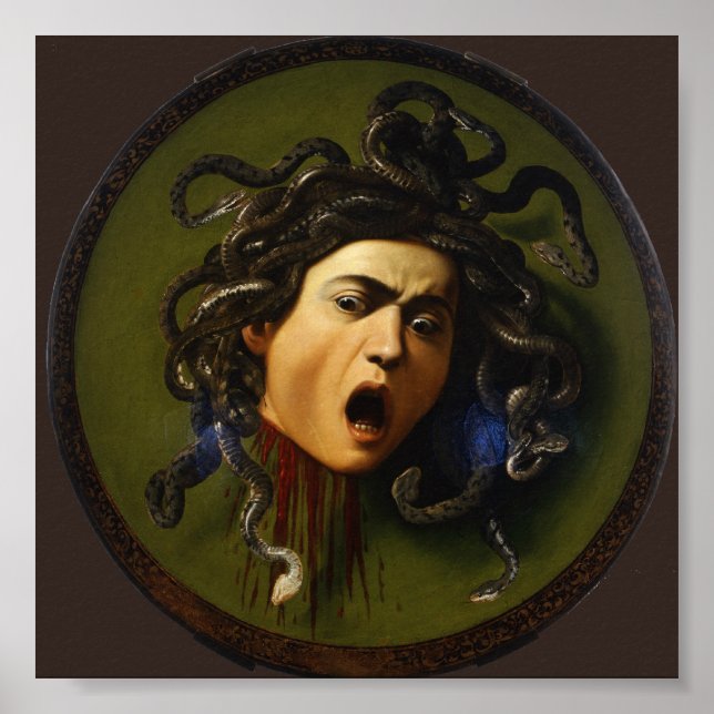 Caravaggio Medusa Kunstgiesserei Poster (Vorne)