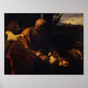 Caravaggio - Opfer von Isaac Poster