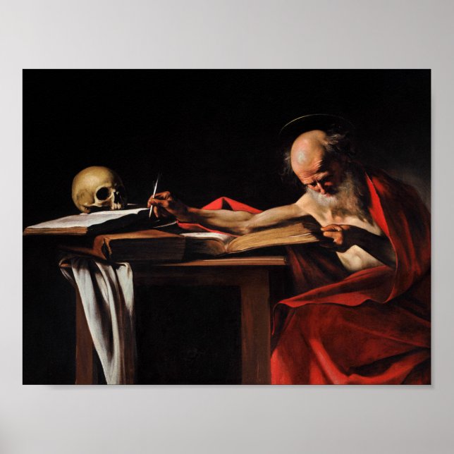 Caravaggio - Saint Jerome Writing Poster (Vorne)