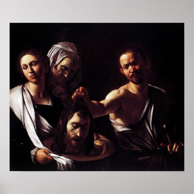 Caravaggio - Salome mit dem Leiter von John the Ba Poster (Vorne)