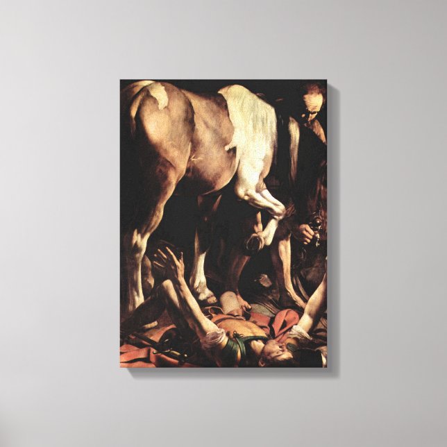 Caravaggio - Umwandlung von Saul Leinwanddruck (Vorderseite)