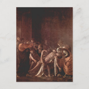 Caravaggio - Wiederauferstehung von Lazarus Postkarte