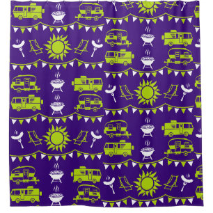 Caravan Camping Deco Duschvorhang