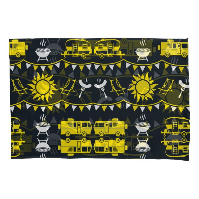 Caravan Camping Deco Kissenbezug (Vorderseite)