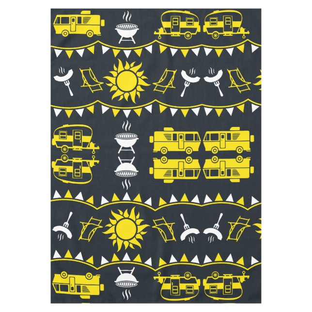 Caravan Camping Deco Tischdecke (Vorderseite)