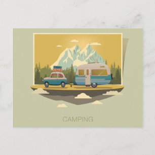Caravan-Camping Postkarte