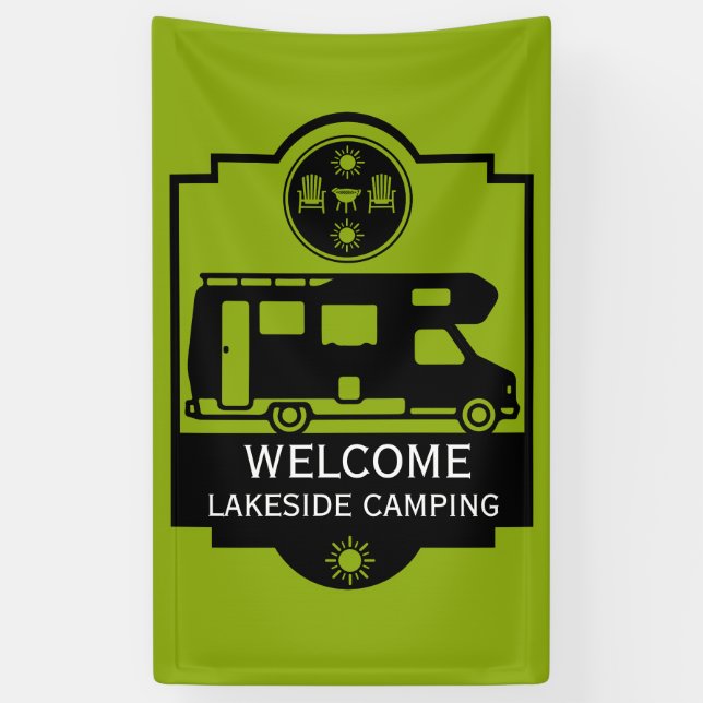 Caravan Campingplatz Business Banner (Vertikal)