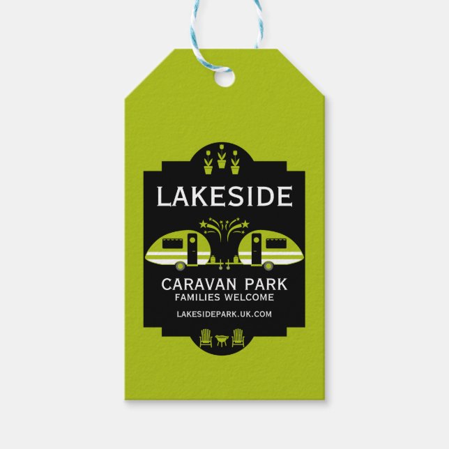 Caravan Campingplatz Werbeaktion Geschenkanhänger (Vorderseite)