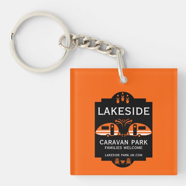 Caravan Campingplatz Werbeaktion Schlüsselanhänger (Vorderseite)