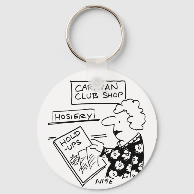 Caravan Club Shop Strumpfwaren Cartoon Schlüsselanhänger (Vorderseite)