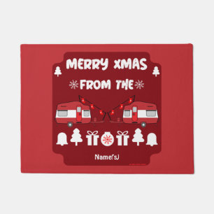 Caravan Happy Christmas Camping Fußmatte