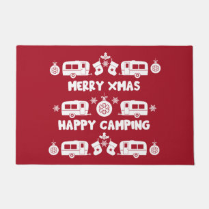 Caravan Happy Christmas Camping Fußmatte