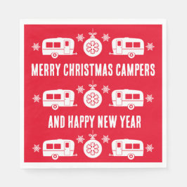 Caravan Happy Christmas Camping Serviette