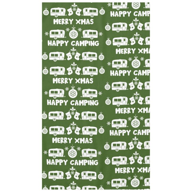 Caravan Happy Christmas Camping Tischdecke (Vorderseite)