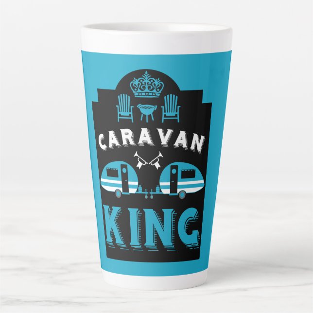 Caravan King - Geschenke für Camper Milchtasse (Vorderseite)
