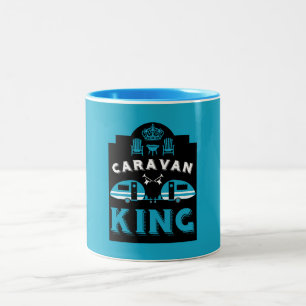 Caravan King - Geschenke für Camper Zweifarbige Tasse