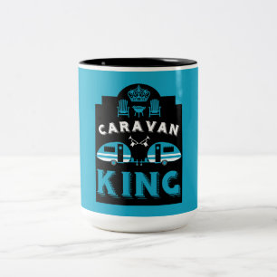 Caravan King - Geschenke für Camper Zweifarbige Tasse